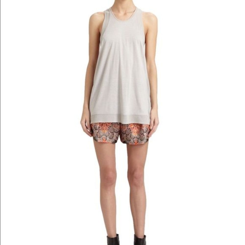 Helmut Lang Gray Chrome Jersey Tank Large NWT